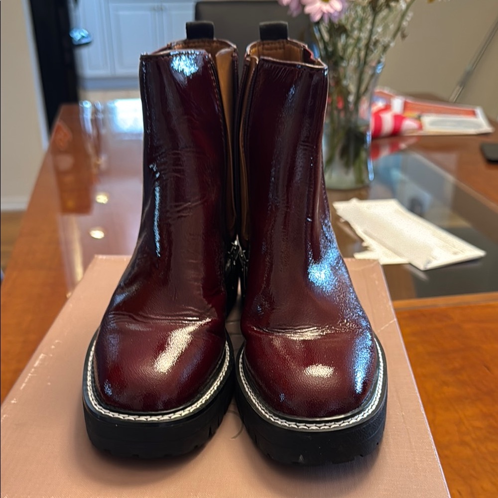 Women’s Burgundy Leather Boots